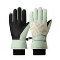 thumbnail image 4 of Winter Gloves Women Ski Fall Fashion Must Haves Fleece Lining Wool Light Green Gloves, 4 of 4