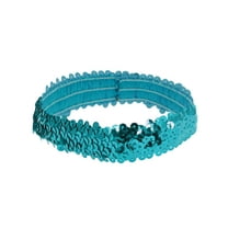 Unique Bargains 1 Pc Stretch Sequins Headbands for Women Blue