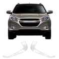 thumbnail image 2 of Ikon Motorsports Front Bumepr Side Mustache Grille Compatible With 2010-2012 Hyundai Tucson ABS Plastic Chrome Front Bumper Upper Hood Grille Insert Assembly Replacement 2PCS Pair, 2 of 2