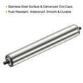 thumbnail image 3 of Uxcell Stainless Steel Gravity Conveyor Roller, 2x16 Inches, Galvanized End, 3 of 5