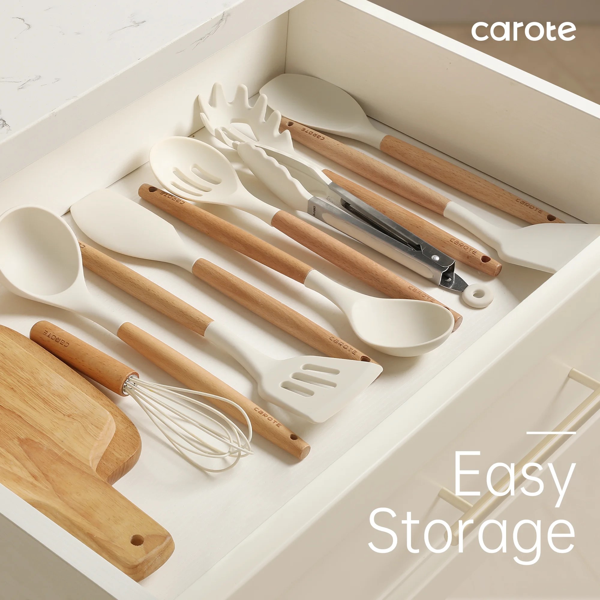 Carote 10-Piece Silicone and Wood Cooking Utensil Set photo 4