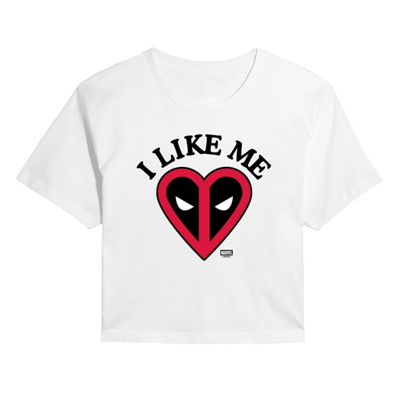 Marvel - Deadpool I Like Me - Juniors Cropped Short Sleeve Graphic T-Shirt