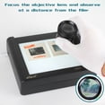 thumbnail image 3 of 10x Magnification Film Viewer K9 Optical Glass Portable Alloy Body High Clarity for Film & Jewelry Inspection with Wipe Cloth, Silver, 3 of 5