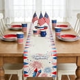 thumbnail image 4 of weibbin Independence Day Patterned Table Runner for Indoor Outdoor Party Kitchen Home Dining Table Decor 13.78x70.87 in, 4 of 6