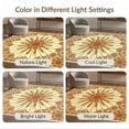 thumbnail image 7 of ODIKA 6'x9' Washable Area Rug Orange Decorative Mid Century Radiating Sunburst Tufted Bathroom for Family Room, Living Mater Bedroom, Non-Slip, Easy Care, 7 of 7