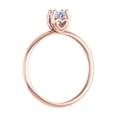 thumbnail image 2 of 1/4 Carat 4-Prong Set Diamond Solitaire Engagement Ring Band in 10K Rose Gold (Ring Size 6.5), 2 of 6