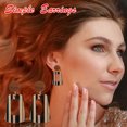 thumbnail image 3 of Wovilon Wood Rectangle Geometric Dangle Earrings Vintage Boho Statement Drop Earrings For Women Fashion Jewelry A, 3 of 4