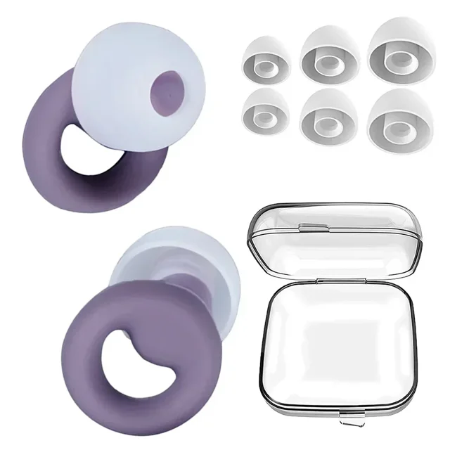 Anti Noise Silicone Earplug Sleep Noise Reduction Ear Plug Canceling Soundproof Ear Plugs Waterproof Swimming Soft Ear Protector