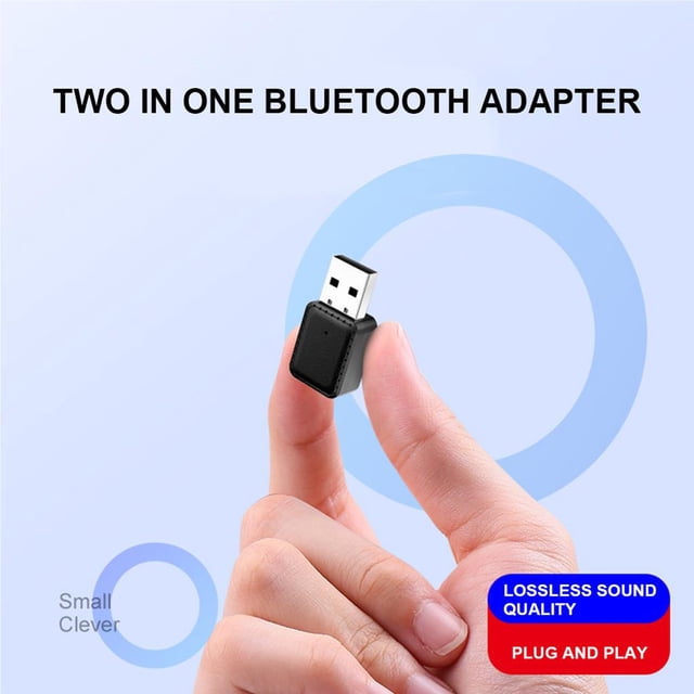 stanreset Récepteur USB Bluetooth et Adaptateur Bluetooth 5.0 2 en 1 Noir