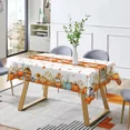 thumbnail image 4 of Duangreer Retro Pumpkin Dwarf Truck Print Rectangle Tablecloth, Washable Table Cover with Waterproof Wrinkle Resistant for Restaurant Picnic Indoor Outdoor, 60 x 84 Inch, 4 of 6