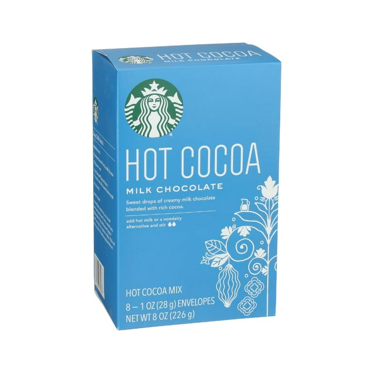 Starbucks Milk Chocolate Cocoa, 8 Count Box, 8 oz (Pack of 1