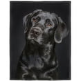 thumbnail image 2 of HommomH Black Lab Blanket, Gorgeous Labrador Dog Print, Soft Fluffy Fleece Throw 50"x60", 2 of 4