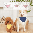 thumbnail image 4 of Dog Bandanas Washable Cotton Triangle Dog Scarfs for Small Medium Large Dogs and Cats - Yellow, 4 of 5