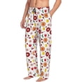 thumbnail image 2 of Uemuo Oriental Cuisine Pattern Men's Wide Leg Palazzo Lounge Pants with Pockets Light Weight Loose Comfy Casual Pajama Pants-Large, 2 of 9
