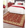 thumbnail image 5 of Rugs.com Yasmin Collection Rug – 8 Ft Square Burgundy Medium Rug Perfect For Living Rooms, Kitchens, Entryways, 5 of 8