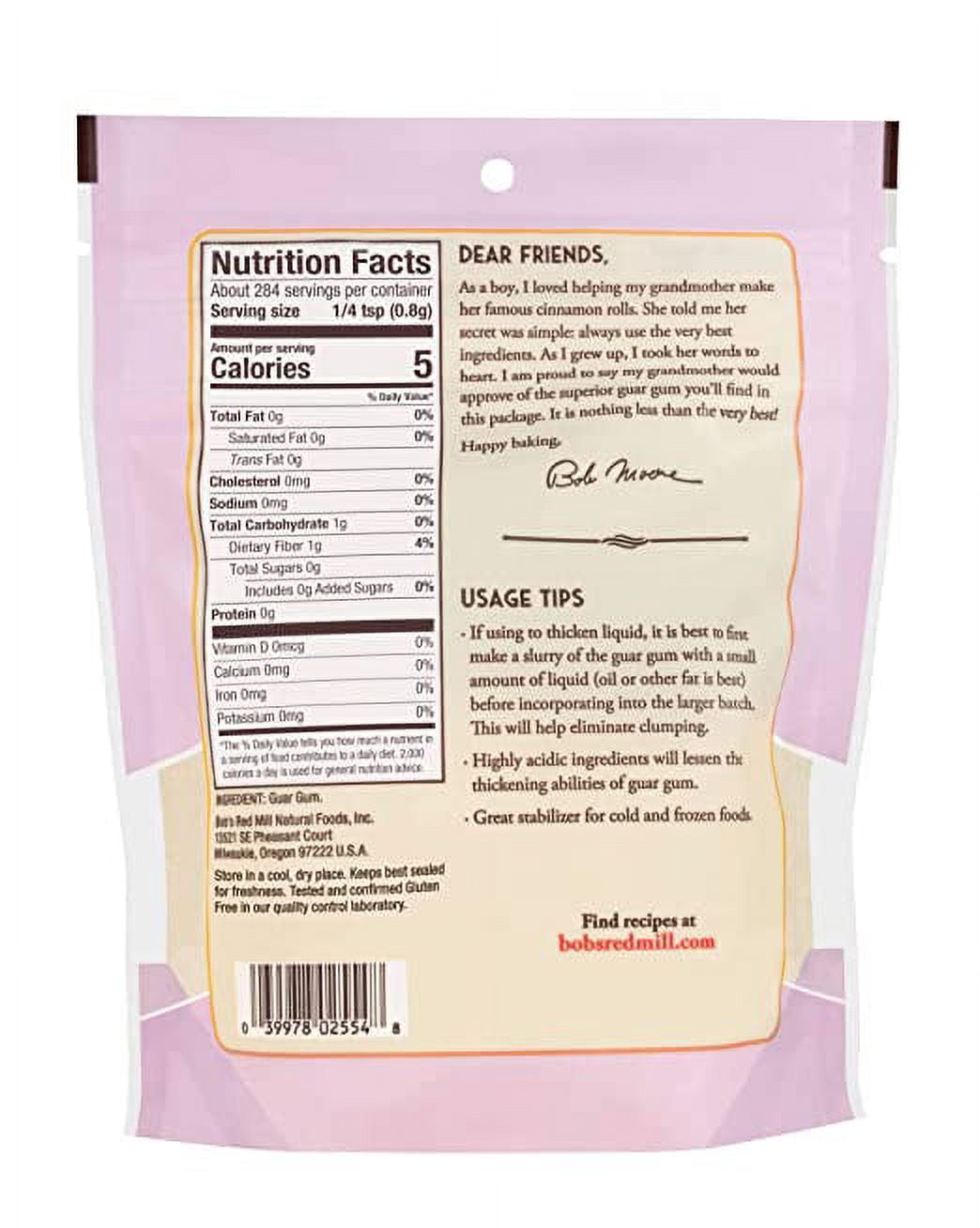 Bob's Red Mill Guar Gum Gluten Free 8 oz Pack of 4