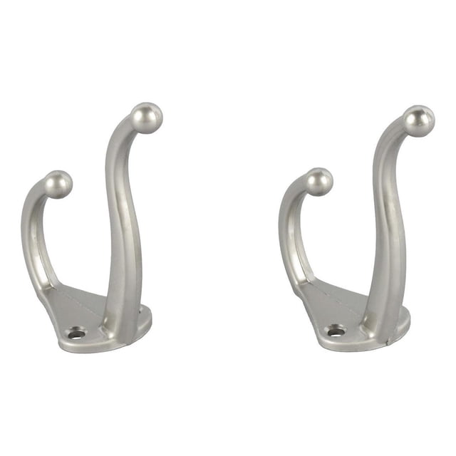 Perchero Sombreros Abrigos 5.6 Cm Plata 2 Piezas