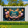 thumbnail image 6 of Heart Shaped Birthday Banner with Balloons for Birthday Celebration Indoor Festive Holiday Event, 6 of 7