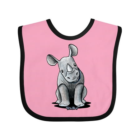 

Inktastic Curious Rhinos Gift Baby Boy or Baby Girl Bib