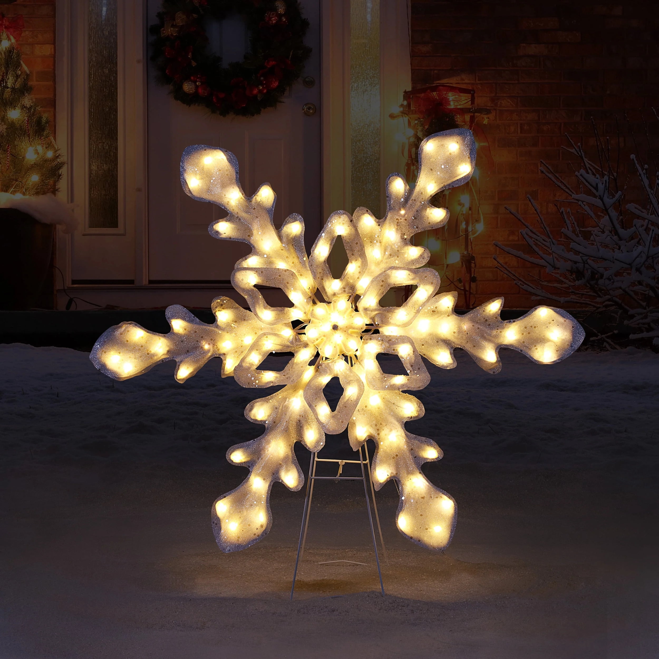 Mr. Christmas 35" Outdoor Twinkling LED Snowflake, White