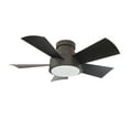 thumbnail image 2 of Vox Indoor and Outdoor 5-Blade Smart Flush Mount Ceiling Fan 38in Bronze with 3000K LED Light Kit and Remote Control, 2 of 3
