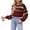974 Wine Red, variant on Cogild Sweaters for Women Striped Crewneck Long Sleeve Knit Pullover Sweater