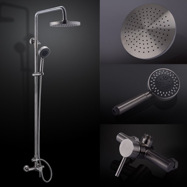 KES Shower System, Bathroom Faucet Set with Rain Shower Head and