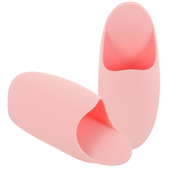 Pink Toothbrush Holder with Silicone Material for Storage Use 2pcs