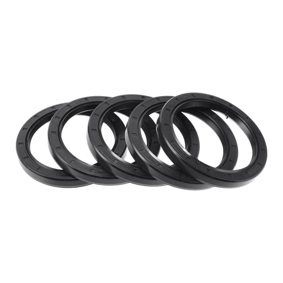 Sello de aceite universal Unique Bargains TC de doble labio con resorte de acero, anillo de sello de eje rotativo 70x90x10mm, caucho nitrilo negro de alta presión, 5 piezas