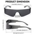thumbnail image 4 of Gafas de Sol FEISEDY Sin Montura Y2K Futuristas Envueltas Modelo B2927, 4 of 7