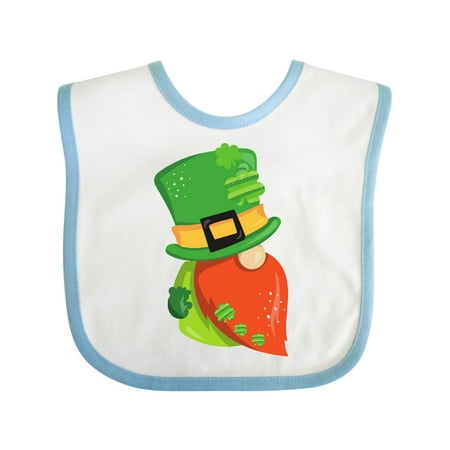 

Inktastic Saint Patrick s Day Gnome Leprechaun Hat Clovers Gift Baby Boy or Baby Girl Bib