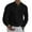 A-Black619, variant on Men's Solid Split Neck Shirt Regular Fit Long Sleeve Split Neck Pullover Top Breathable Minimal Office Top