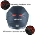 thumbnail image 6 of 1Storm New Motorcycle Bike Modular Full Face Helmet Dual Visor Sun Shield Modular901 with LED Tail Light: Carbon Fiber Black, 6 of 9