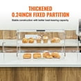 thumbnail image 4 of 22-Inch Countertop Pastry Display Case, 2-Tier Clear Acrylic Food Cover with Locking Rear Door for Bakeries and Cafes, 4 of 7