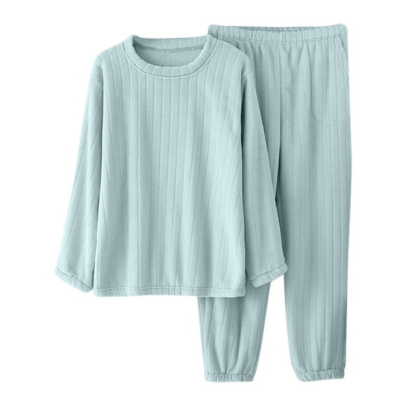 cfhntfmh Women's Fleece Pajamas Thermal Sleepwear Soft Pajamas Set Warm Loungewear 2 Piece Pjs Set for Women