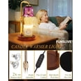 thumbnail image 6 of Funistree Candle Warmer Lamp with Timer and Dimmer, Candle Warmer with 2 50W Bulbs for Jar Candles, Gifts for Women Mom Girlfriend, House Warming Gifts Home Decor, 6 of 6