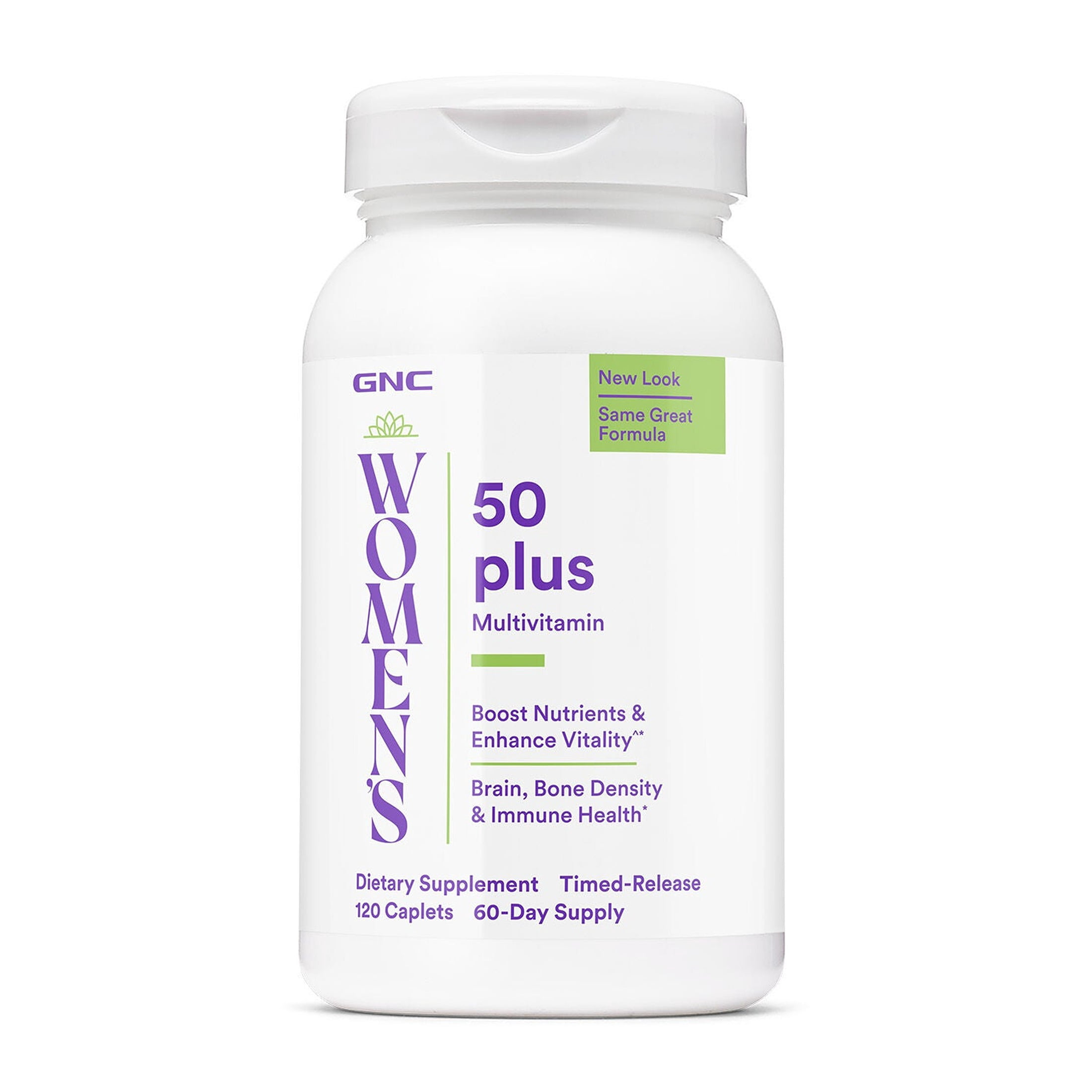 GNC Womens 50+ multivitamin, 120 Caplets (Pack of 1)