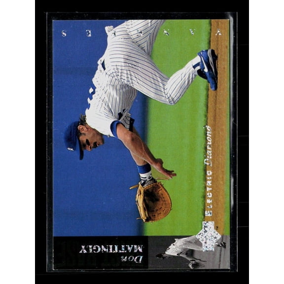Collectible 1994 Upper Deck Don Mattingly #90 Electric Diamond Baseball Card New York Yankees New York Yankees MLB Baseball Trading Card