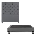 thumbnail image 1 of Box Base Cama Individual + Cabecera Capri Gris, 1 of 8