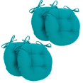 thumbnail image 1 of 16-inch Solid Twill Round Tufted Chair Cushions (Set of 4), 1 of 2
