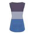 thumbnail image 5 of HaoXianJian Plus Size Tank Tops for Women Summer Sleeveless Crew Neck T-Shirts Tops Casual Tees Tunics Shirts Color Block Sleeveless Womens Tops Going Out Tops for Women L-5X, 5 of 6