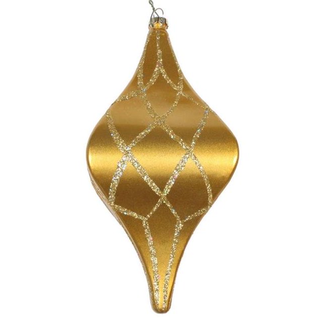 Vickerman MT198408D 8 Po. Or Candy Glitter Net Drop Ornement