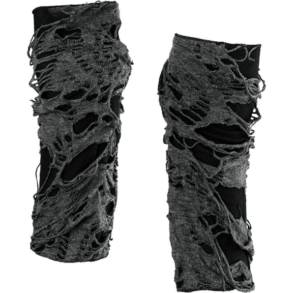 YooGuoGuo Goth Black Ripped Arm Grunge Punk Gloves, Goth Gothic Grunge Costume Accessories, Goth Clothes