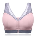 thumbnail image 2 of Women Adjustable Zero-pressure support Bra Front Zipper Support Breast Best Bra, 2 of 5