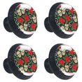 thumbnail image 1 of 4 Pcs Skull Knobs for Kitchen Cabinet Cupboard Dresser Bookcase Drawer Pulls Handles Round Home Decor, 1 of 5