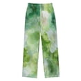 thumbnail image 2 of Kids' Pajama Pants Soft Relaxed Fit Sleep Pants Lounge Pants with Pockets Green Tie-dye Flowers Small, 2 of 9