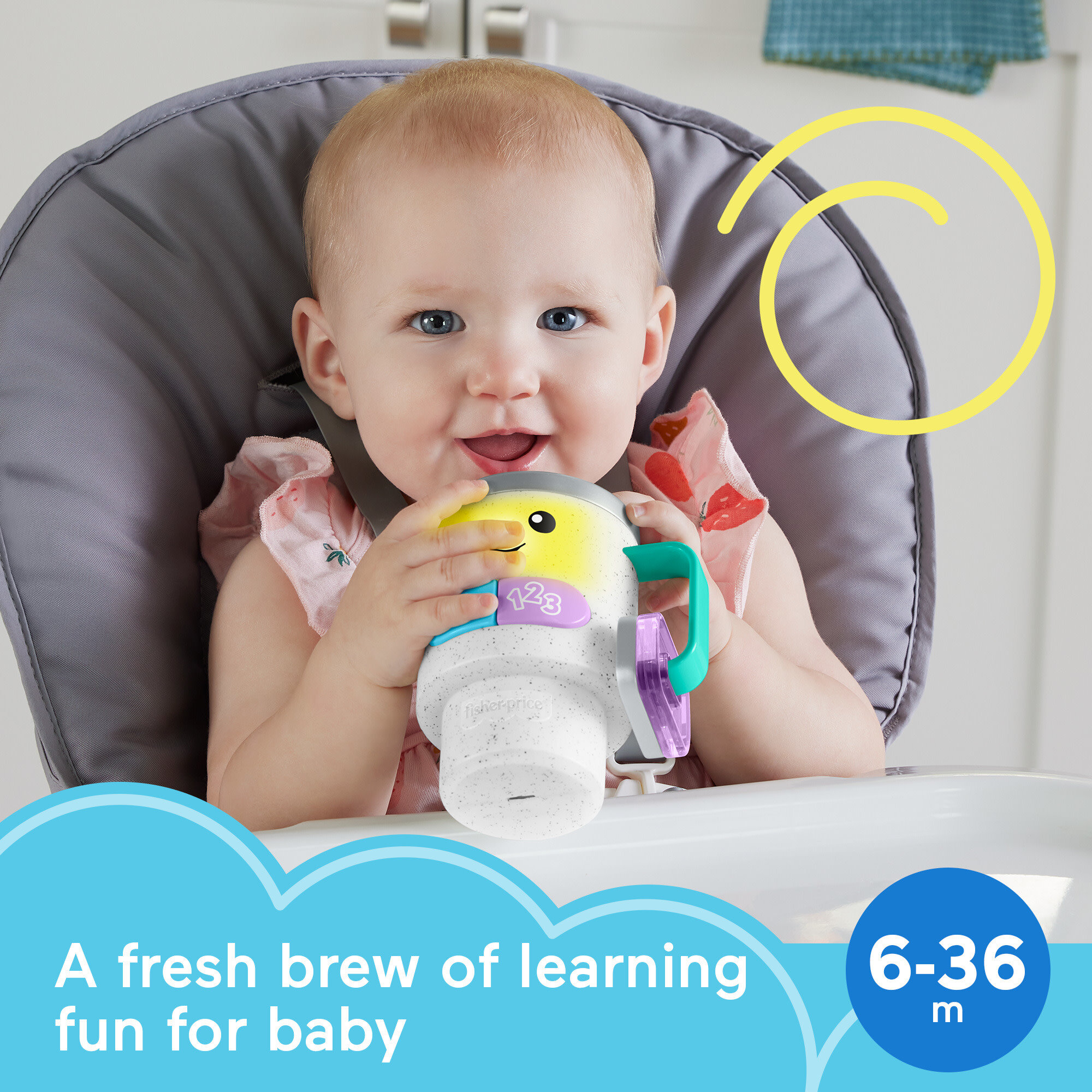 Fisher-Price Laugh & Learn Wake Up & Learn Coffee Mug Baby & Toddler Toy with Music & Lights - image 2 of 6