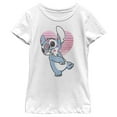 thumbnail image 1 of Disney Lilo & Stitch T-Shirt Uni pour Fille, Blanc, Grand, 1 of 4