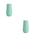thumbnail image 1 of Yuarrent Copas de cóctel de doble capa, flauta de champán irrompible de acero inoxidable, suministros para fiestas, vaso de vino, Viridiscencia arpox.180ml 2piezas, 1 of 6
