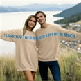 thumbnail image 2 of Unisex 2026 Valentine's Long Sleeve Sweatshirt Printed Graphic Hoodless Pullover Casual Matching Couple Outfit Soft Cozy Daily Wear Tops, 2 of 8